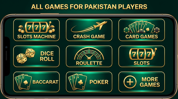 Main screen of ShahSpin games page for PK players